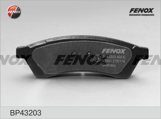 Fenox BP43203 - Тормозные колодки, дисковые, комплект autosila-amz.com