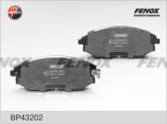 Fenox BP43202 - Тормозные колодки, дисковые, комплект autosila-amz.com