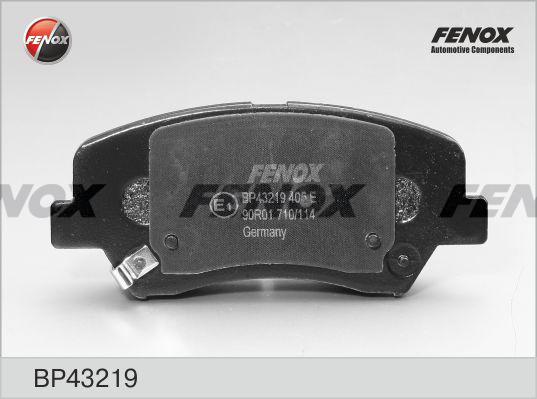 Fenox BP43219 - Тормозные колодки, дисковые, комплект autosila-amz.com