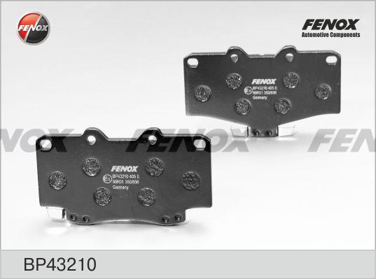 Fenox BP43210 - Тормозные колодки, дисковые, комплект autosila-amz.com