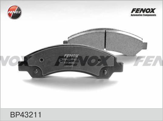 Fenox BP43211 - Тормозные колодки, дисковые, комплект autosila-amz.com