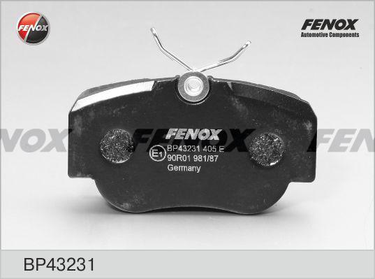 Fenox BP43231 - Тормозные колодки, дисковые, комплект autosila-amz.com