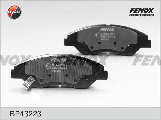 Fenox BP43223 - Тормозные колодки, дисковые, комплект autosila-amz.com