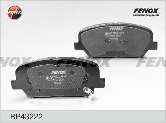Fenox BP43222 - Тормозные колодки, дисковые, комплект autosila-amz.com