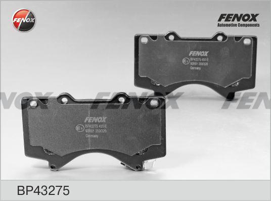 Fenox BP43275 - Тормозные колодки, дисковые, комплект autosila-amz.com