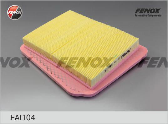 Fenox FAI104 - Фильтр воздушный Chevrolet Lacetti 1.4-1.8 05- , Nubira 1.6, 1.8 05- FAI104 autosila-amz.com