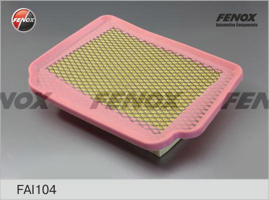Fenox FAI104 - Фильтр воздушный Chevrolet Lacetti 1.4-1.8 05- , Nubira 1.6, 1.8 05- FAI104 autosila-amz.com
