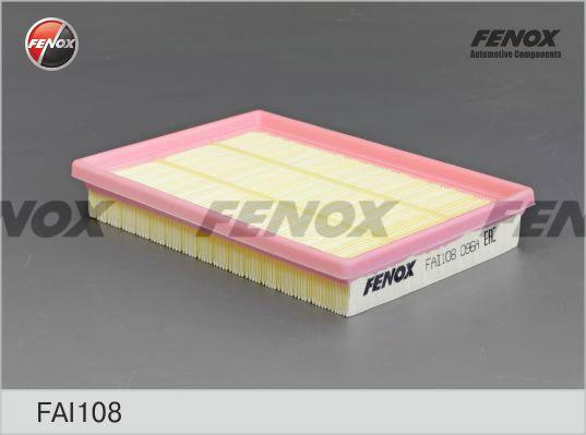 Fenox FAI108 - Воздушный фильтр, двигатель autosila-amz.com