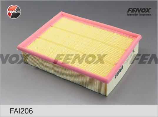 Fenox FAI206 - Воздушный фильтр, двигатель autosila-amz.com