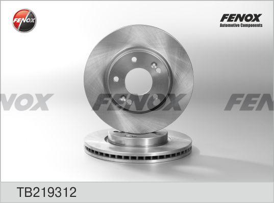 Fenox TB219312 - Тормозной диск autosila-amz.com