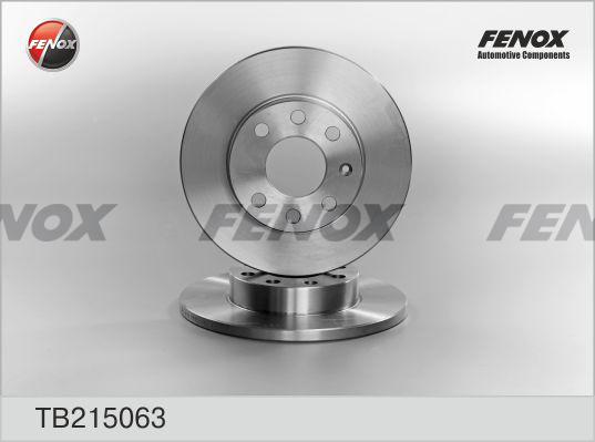 Fenox TB215063 - Тормозной диск autosila-amz.com