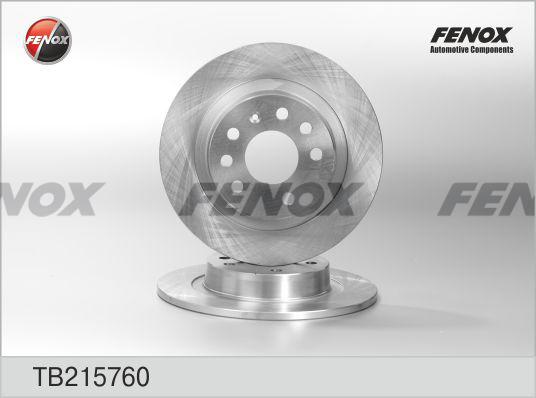 Fenox TB215760 - Тормозной диск autosila-amz.com