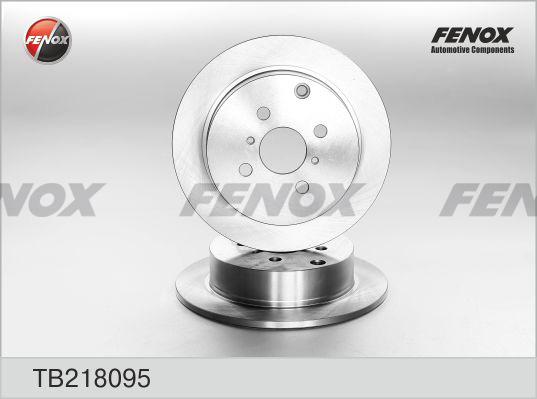 Fenox TB218095 - Диск тормозной Toyota Corolla VII (E12), Verso 02-04, Prius (NHW11) 00-04, Yaris (CP10) 99-05, Yaris autosila-amz.com