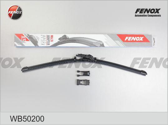 Fenox WB50200 - Щетка стеклоочистителя 500мм/20 бескаркасная FENOX + 5 адаптеров (1шт.) (WB50200) autosila-amz.com