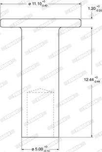 Ferodo 92033 - Заклепка, накладки барабанного тормоза autosila-amz.com