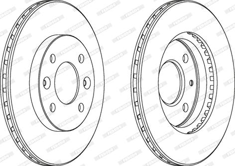 Ferodo DDF158C - ДИСК ТОРМОЗНОЙ (КОМПЛЕКТ - 2 ШТ.) autosila-amz.com