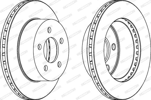 Ferodo DDF1525 - Диск тормозной JEEP CHEROKEE 98-01/WRANGLER 00-07 передний D 280мм. autosila-amz.com