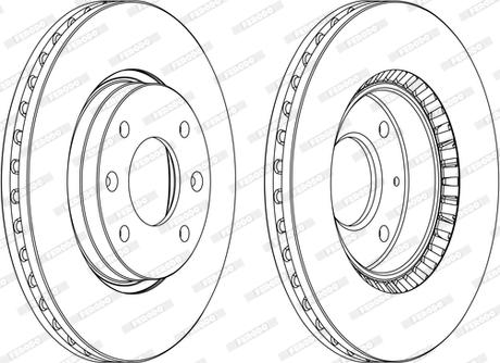 Ferodo DDF1522P-D - Тормозной диск autosila-amz.com