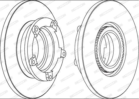 Ferodo DDF1573-1 - Тормозной диск autosila-amz.com