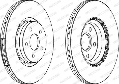 Ferodo DDF1649C-1 - Ferodo DDF1649C-1 Диск тормозной передний 1шт. autosila-amz.com