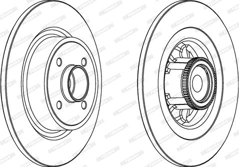 Ferodo DDF164-1 - Тормозной диск autosila-amz.com