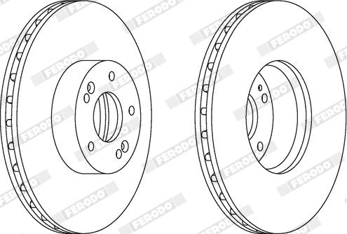 Ferodo DDF1631X - Тормозной диск autosila-amz.com