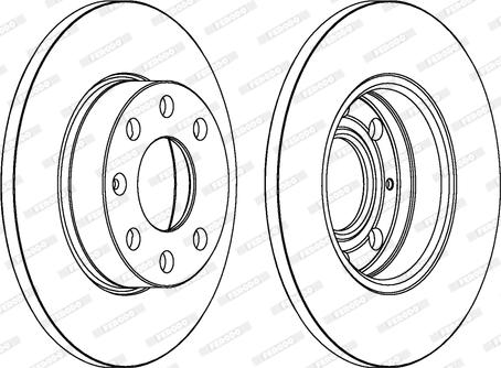 Ferodo DDF104 - Диск тормозной autosila-amz.com