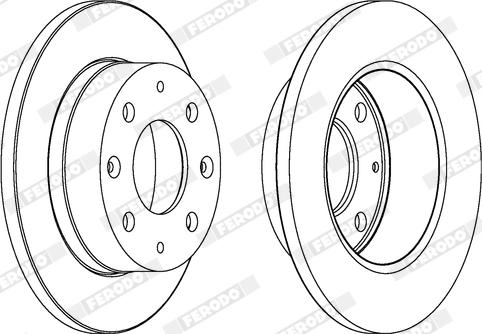 Ferodo DDF106X - Тормозной диск autosila-amz.com