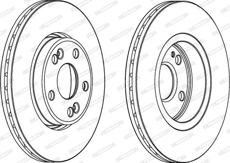 Ferodo DDF1123 - DDF1123_Диск тормозной RENAULT ESPACE III 96-02, LAGUNA 95-01, LAGUNA I 93-01, SAFRANE I 92-96, SAFR autosila-amz.com