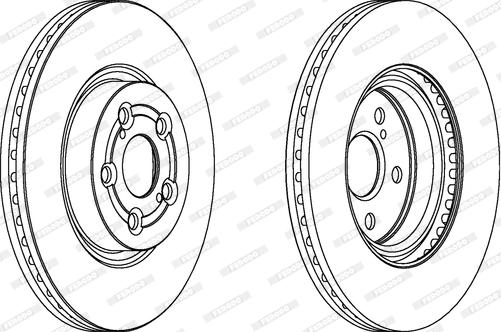 Ferodo DDF1315C - Тормозной диск autosila-amz.com