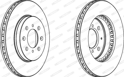 Ferodo DDF128-1 - Ferodo lv disc (set) autosila-amz.com