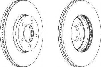 Ferodo DDF1222C-1 - DDF1222C-1_диск тормозной передний! 15 wheel\ Ford Focus II/C-Max,Vol autosila-amz.com