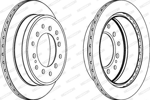 Ferodo DDF1743C - Тормозной диск autosila-amz.com