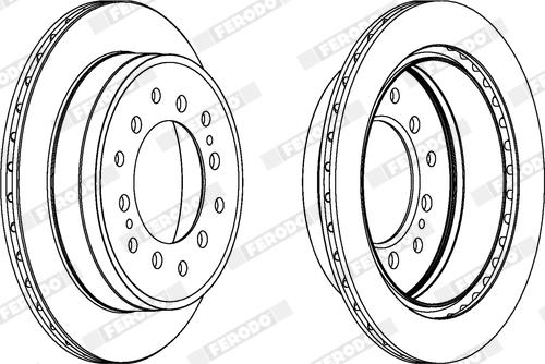 Ferodo DDF1743X - Тормозной диск autosila-amz.com