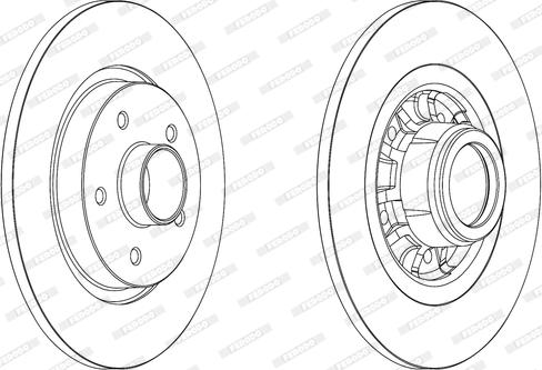 Ferodo DDF1734-1 - Тормозной диск autosila-amz.com