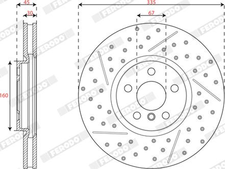 Ferodo DDF3023C-1 - Тормозной диск autosila-amz.com