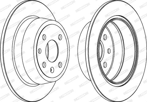 Ferodo DDF331C - Компл. тормозных дисков (2шт) задн Лев/Прав OPEL ASTRA F, ASTRA F CLASSIC, ASTRA F/KOMBI, VECTRA A, autosila-amz.com