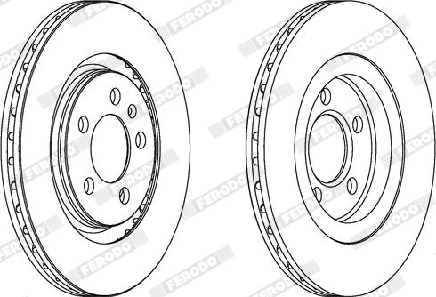 Ferodo DDF332X - Тормозной диск autosila-amz.com