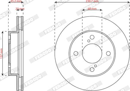 Ferodo DDF2968C - Тормозной диск autosila-amz.com