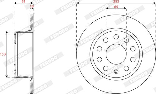 Ferodo DDF2699C - Тормозной диск autosila-amz.com