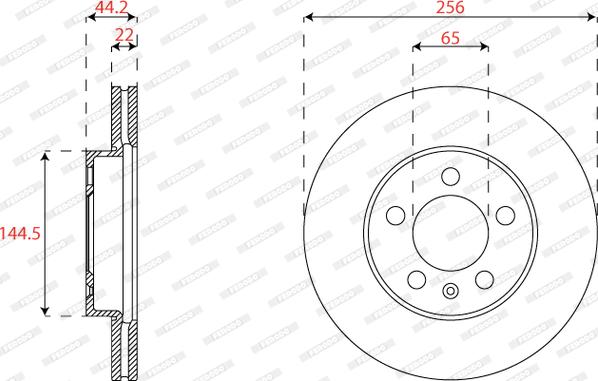 Ferodo DDF2663C - Тормозной диск autosila-amz.com