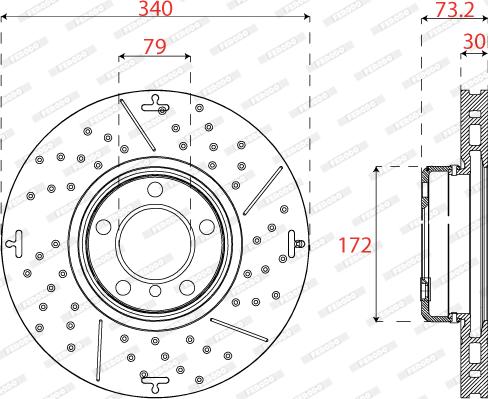 Ferodo DDF2614VC-1 - Тормозной диск autosila-amz.com