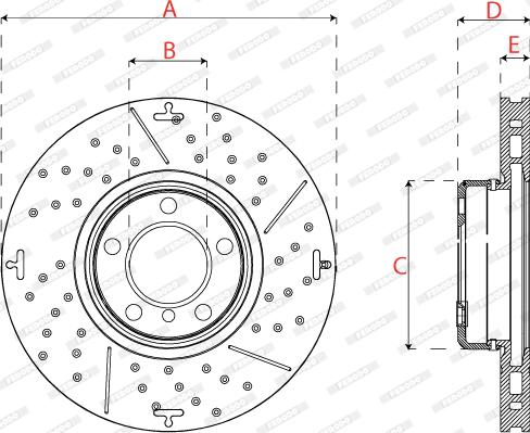 Ferodo DDF2614VC-1 - Тормозной диск autosila-amz.com