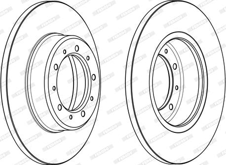 Ferodo DDF2083C - Тормозной диск autosila-amz.com