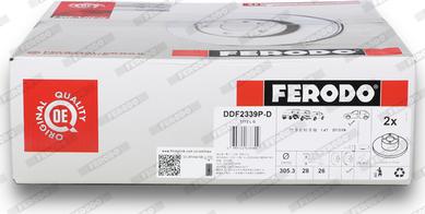 Ferodo DDF2339P-D - Тормозной диск autosila-amz.com
