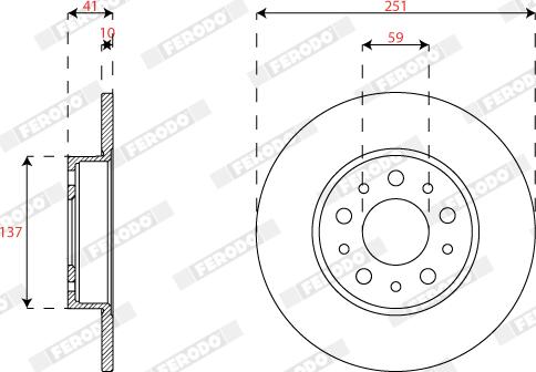 Ferodo DDF2777C - Тормозной диск autosila-amz.com