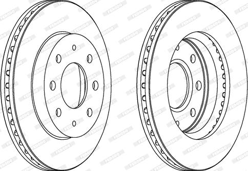 Ferodo DDF741 - DDF741 Диск торм. MITSUBISHI FERODO autosila-amz.com