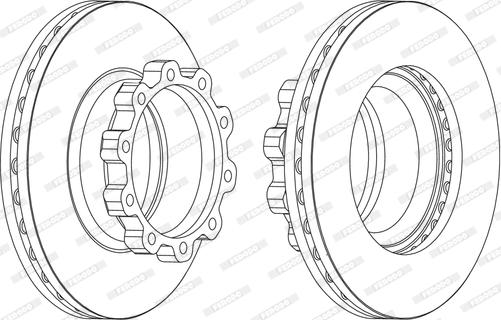 Ferodo FCR170A - Тормозной диск autosila-amz.com