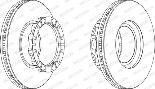 Ferodo FCR173A - Тормозной диск autosila-amz.com