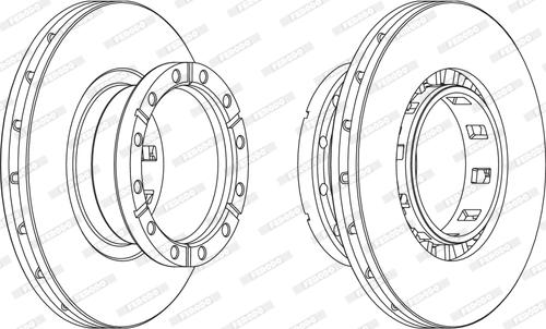 Ferodo FCR318A - Тормозной диск autosila-amz.com